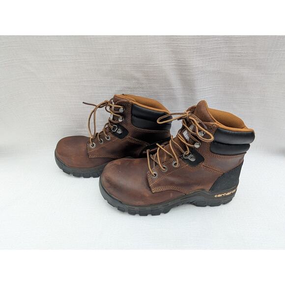 Carhartt 6" Rugged Flex Comp Toe Work Boot Womens 6.5 CWF5355 Brown Grip Comfort - Picture 4 of 9